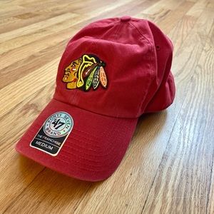 NWT ‘47 Brand Red Chicago Blackhawks hat. Size M